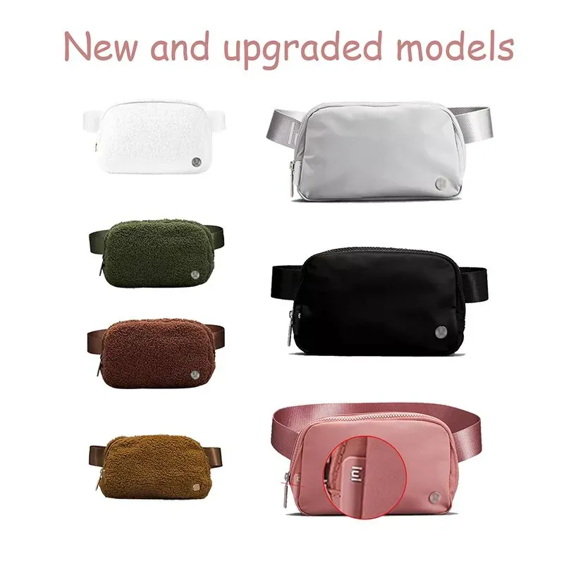 Wholesale Yoga Genuine Lulu Belt Chest Fleece Bag S Designers Woman Outdoor Sport Nylon Waistpacks Travel Womens Men Wool Crossbody Fanny