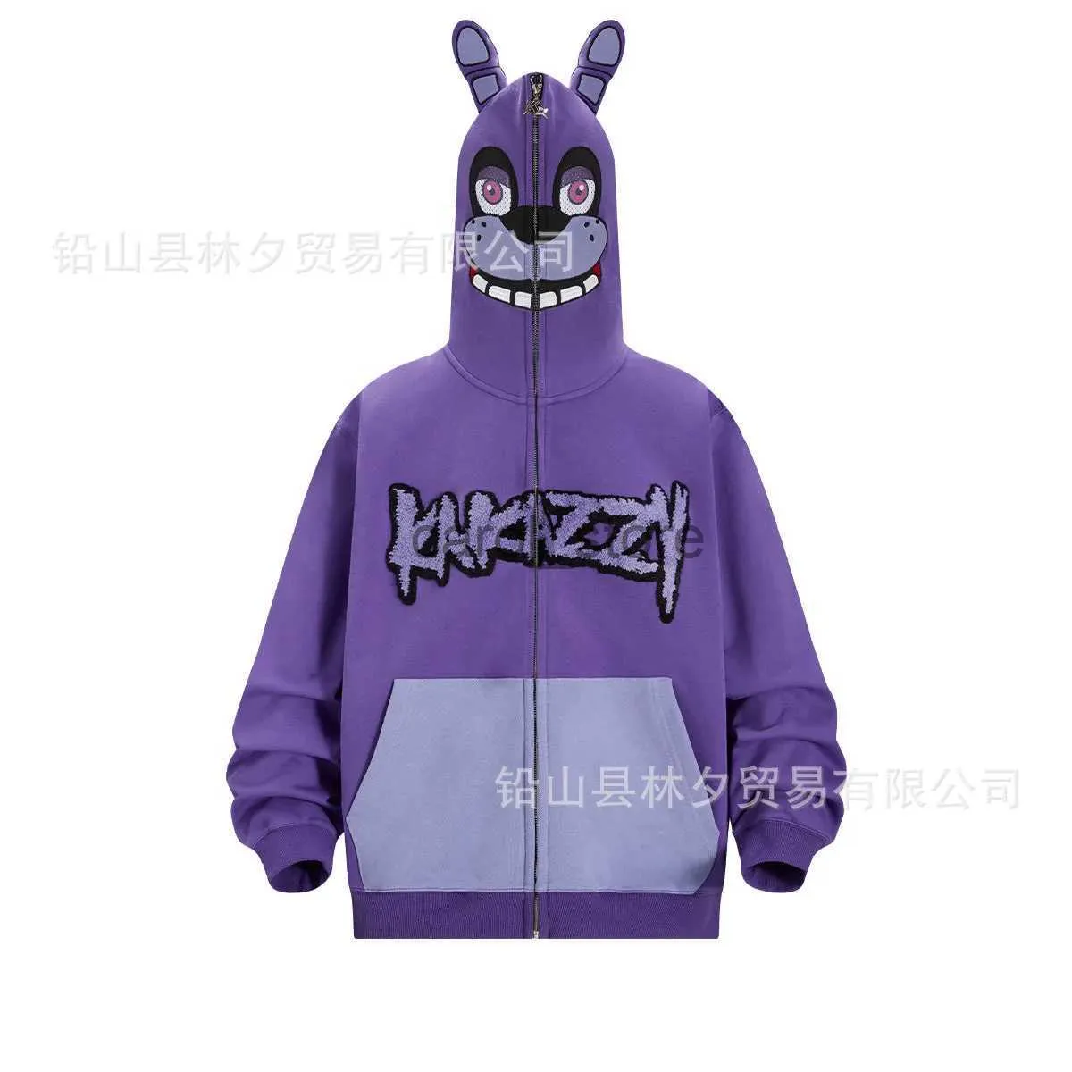 Kakazzy Mens Graphic Zip Up Hoodie Trendy American Halloween 