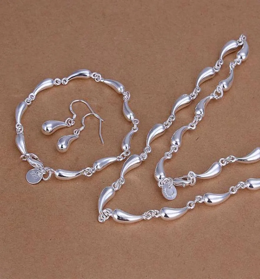 Ensemble collier et boucles d'oreilles en argent Sterling 925, cadeau de noël le plus bas, à la mode, QS1262938890