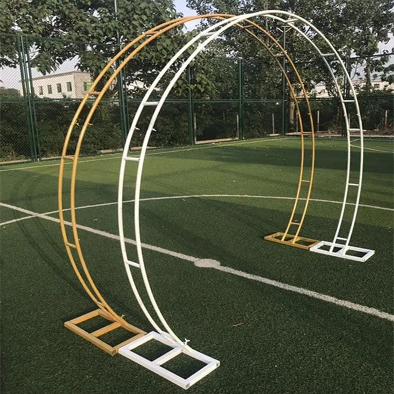 New wedding props background double circle simulation flower row door post arch rack Wedding Birthday Christmas decoration304y