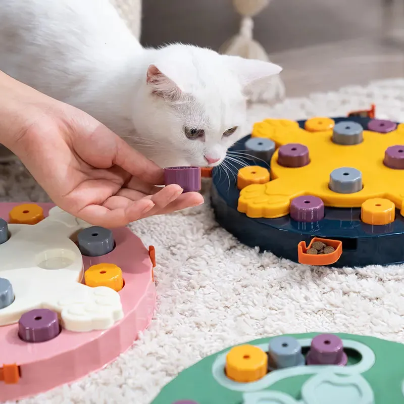Jouets pour chiens à mâcher jouets de puzzle pour chiens jouets interactifs pour chats à alimentation lente pour améliorer l'intelligence des jeunes animaux de compagnie outils d'alimentation de formation de chiot de chat 231212