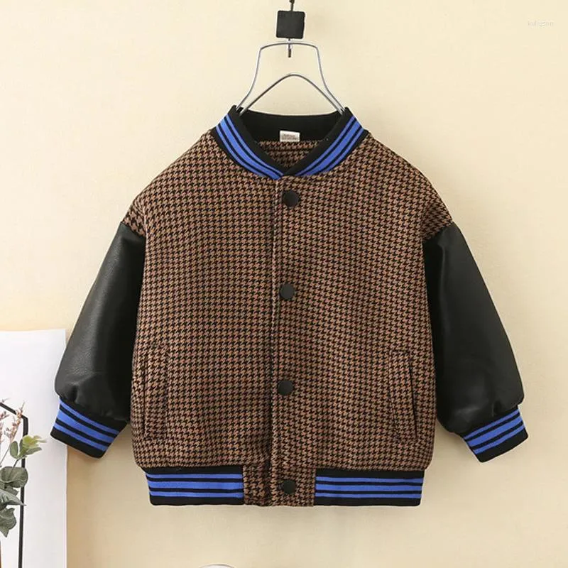 Vestes Automne enfants veste courte pour vêtements d'extérieur hauts enfants vêtements coupe-vent garçons Patchwork coton manteaux filles 6 8 10 12 ans