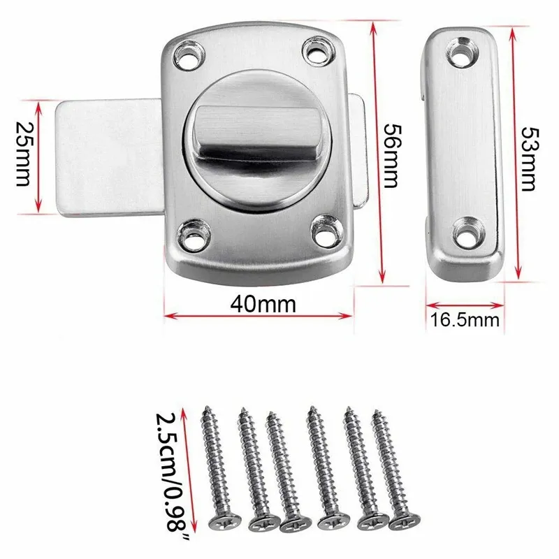 Bathroom Indicator Bolt Vacant Engaged Privacy Toilet Door Lock Polished Chrome