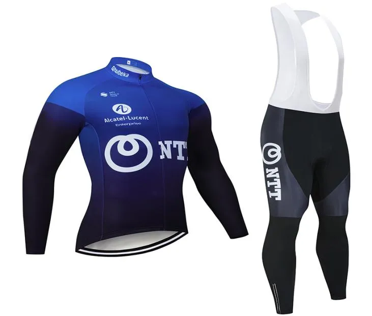 Maillot de cyclisme SET 2020 Pro Team NTT hiver thermique polaire vêtements de cyclisme vtt vélo maillot bavoir pantalon kit Ropa Ciclismo Invierno7752225