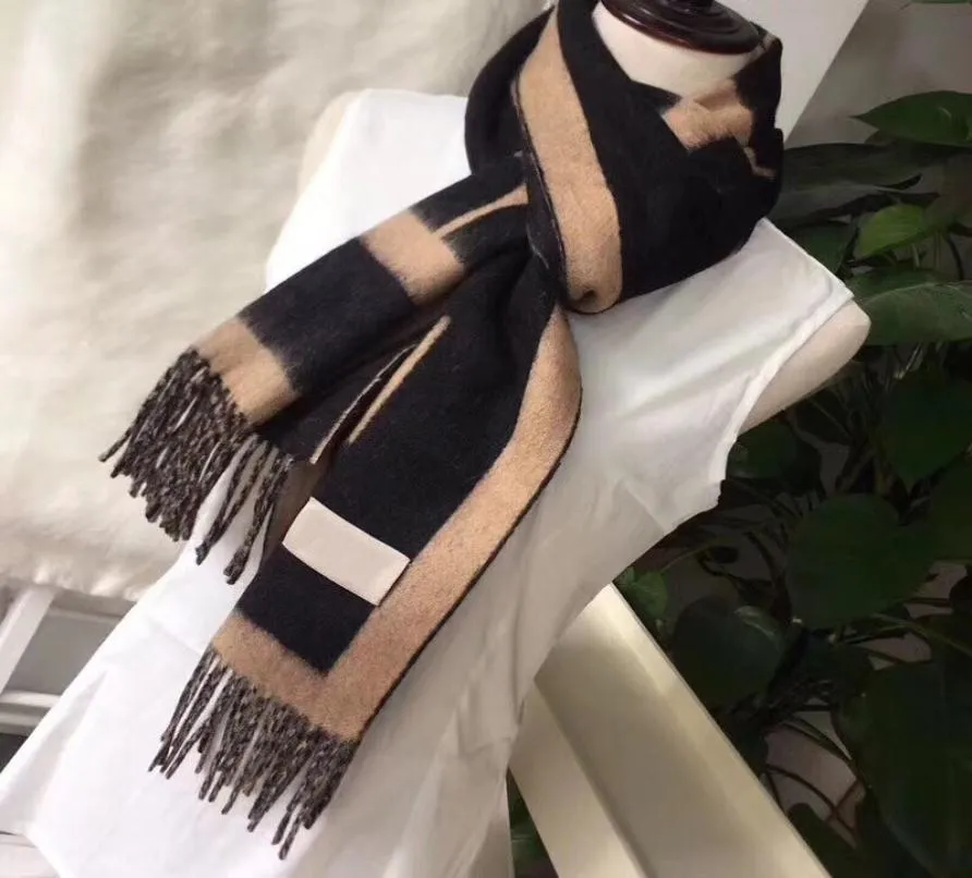 Topkwaliteit mode dames kasjmier sjaal heren dames winter dikke sjaal sjaal tralieletters sjaals stijlen doos optioneel 18035CM8447696
