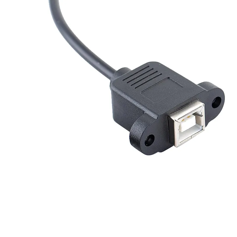 USB 2.0タイプA男性からBメス（AMからBF）ネジロックパネルコンピュータプリンターのマウントケーブル30cm
