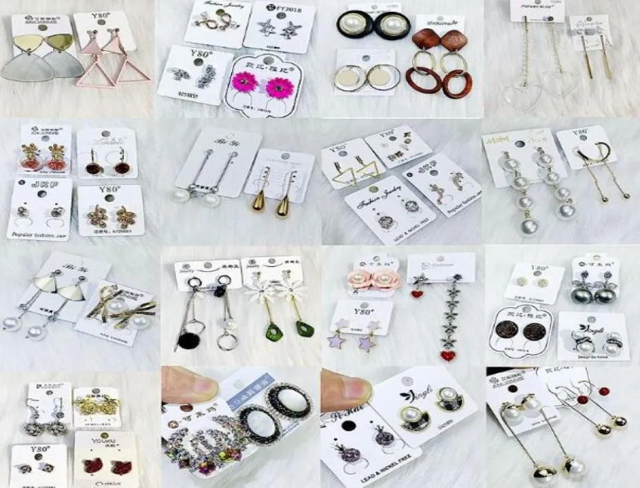 10 paires de boucles d'oreilles à clous, Style mixte, à la mode, pour cadeau, bijoux artisanaux, PA34561792329946291