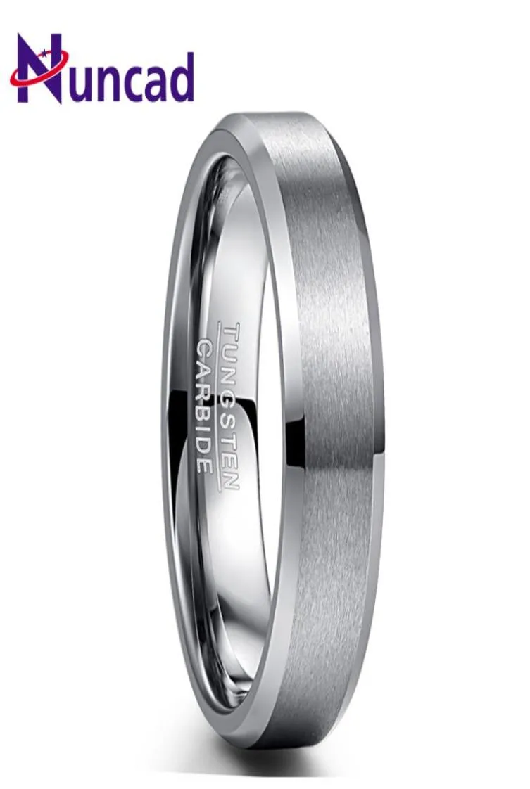 Bandringe Nuncad Men039s Hartmetall-Wolfram-Ring 6 mm breit Stahlfarbe Matte Oberfläche Comfort Fit Hochzeit Finger 2021 Valentine04189131