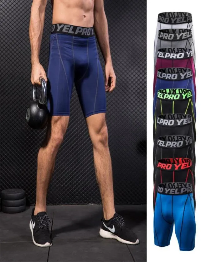 Short de course à Compression pour hommes, short de Sport, sous-vêtements noirs, collants de course, pantalons de survêtement, Fitness, séchage rapide9760234