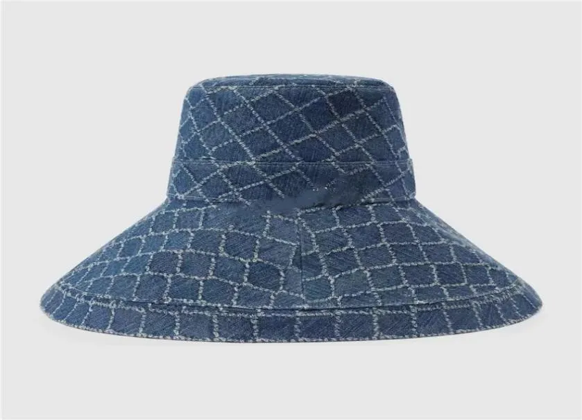 Brand Letter Denim Designer Bucket Hat Men Designers Baseball Caps Hats  Mens Womens Wide Brim Hat Fashion Sunhat Casquette Sport G1143677