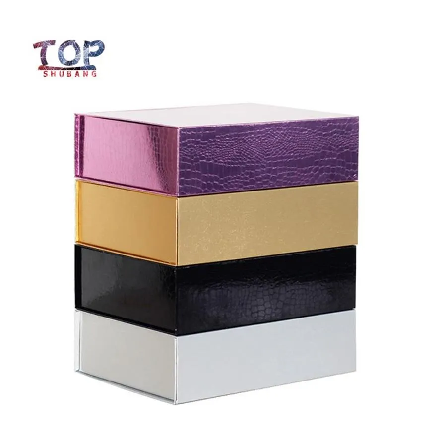 10Pcs Lot High Quality Hair Wigs Box Gift Box Folding Rigid Magnetic Closure Available Packaging342J