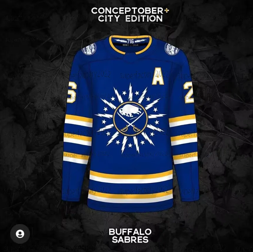 Buffalo Sabres Hockey Jersey Official 2024 NHL Player Jersey Tage Thompson Kyle Okposo Dylan Cozens Owen Power Alex Tuch Jeff Skinner Victor Olofsson Peyton Krebs Erik Johnson Eric Comrie From Superje...