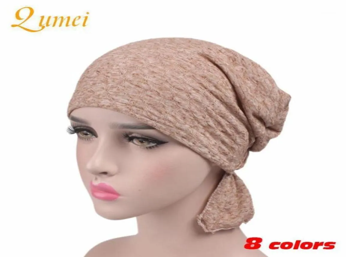 Colors Women Bubble Cotton Headscarf Chemotherapy Cap Cancer Chemo Hat Beanie Scarf Turban Wrap Hedging Caps B2911817227