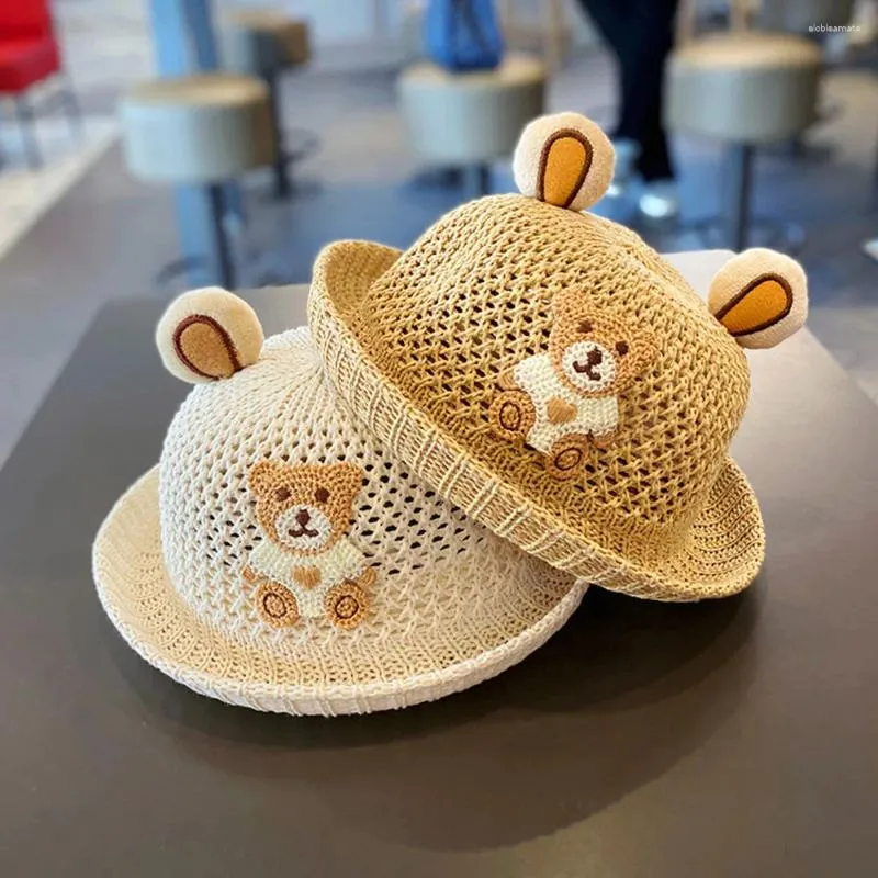 Straw Hat Baby Boys Bucket Hat Baby Sunhat Baby Toddler Sun Hat