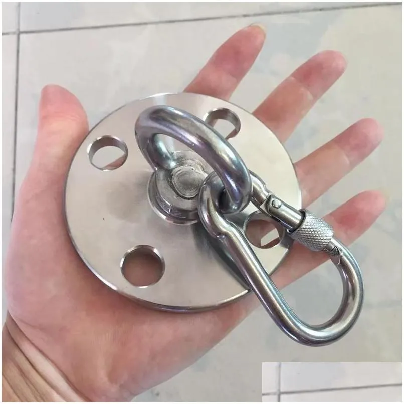 Mobili da campeggio Mobili da campeggio Acciaio inossidabile 304 Resistente montaggio a soffitto Ancoraggio a parete Fibbia Gancio per Yoga Amaca Sedia Sacco di sabbia Swin Dhrsy