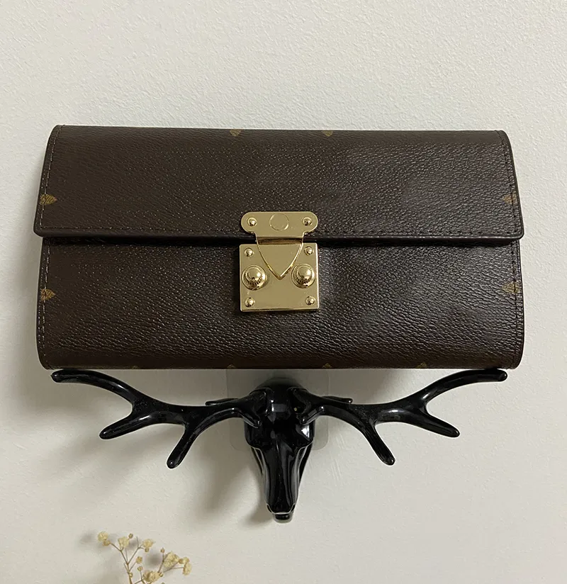 Tasarımcı cüzdan moda toka çantası kadın kartı tutucu klasik debriyaj çantası kredi kartı tutucu lüks para çantası orijinal kutu