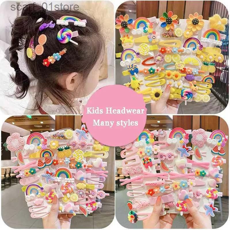 172-Piece Toddler Girls Hair Accessories Set - Hair Clips & Scrunchies In Candy Colors & Cartoon Designs