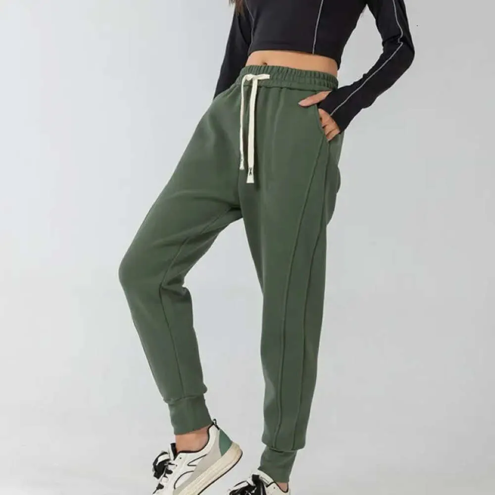 Kobiety Sport Sport Lu wyrównuje kobietę luźne legginsy dopasowane do kobiet spodni fitness dla kobiet sporty jogger brespants ciepło zima aktywna salon samica gimnastyczne cytryny ćwiczenia