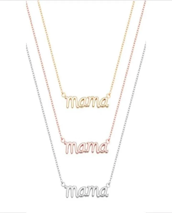 Small Mama Mom Mommy Letters Necklace Stamped Word Initial Love Alfabet Mother Halsband för Thanksgiving Mother039S Day Gifts5615989
