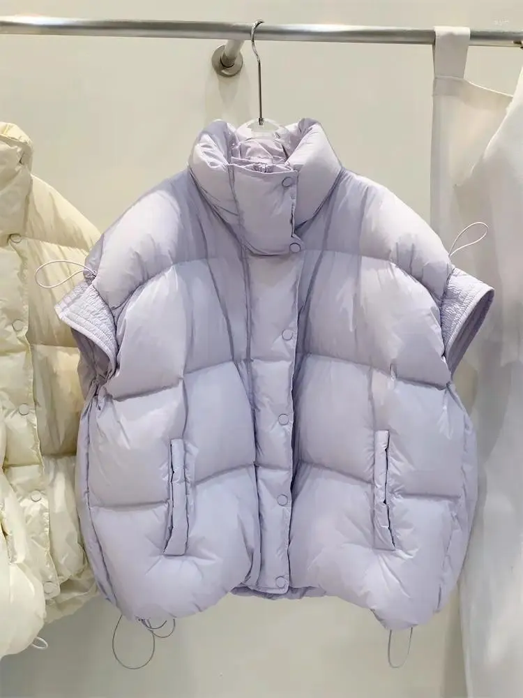 Kadın Yelekleri 2024 Kadınlar Kapitone Puffer Yelek Polar Deli Soygun Hafif Aşağı Sıcak Kış Ceket Dış Giyim
