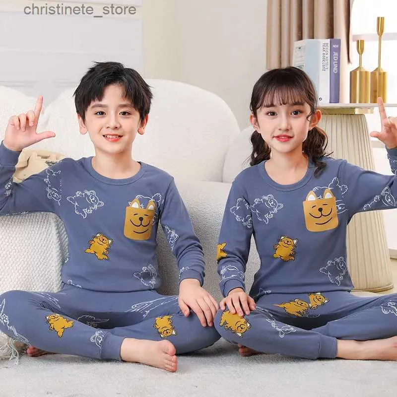Pyjamas Nouveau Pyjamas de noel pour Kids6 8 10 12 14 ans grands vetements de nuit pour garcons Animal ours enfants Pyjamas dessin anime filles