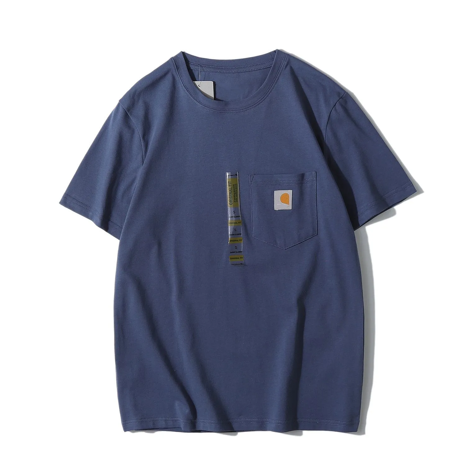 カーハートデザイナーメンズレディースTシャツヒップスターウォッシュファブリックストリートレタリングビンテージルーズフィッティングプラスサイズの綿刺繍シャツCarHarttlys C5