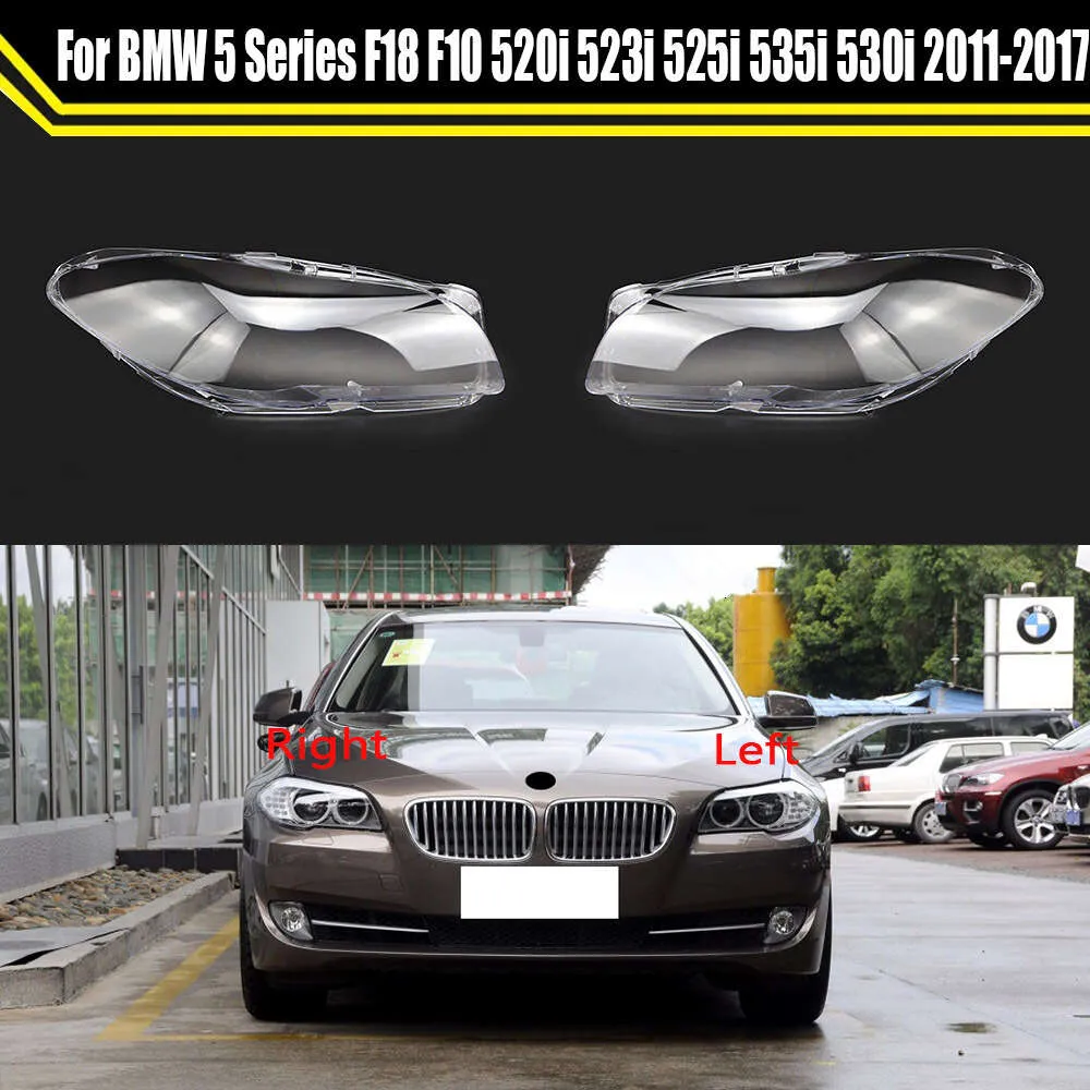 Farol do carro luz abajur lente de vidro caso escudo capa para 5 séries f18 f10 520i 523i 525i 535i 530i 2011 ~ 2017