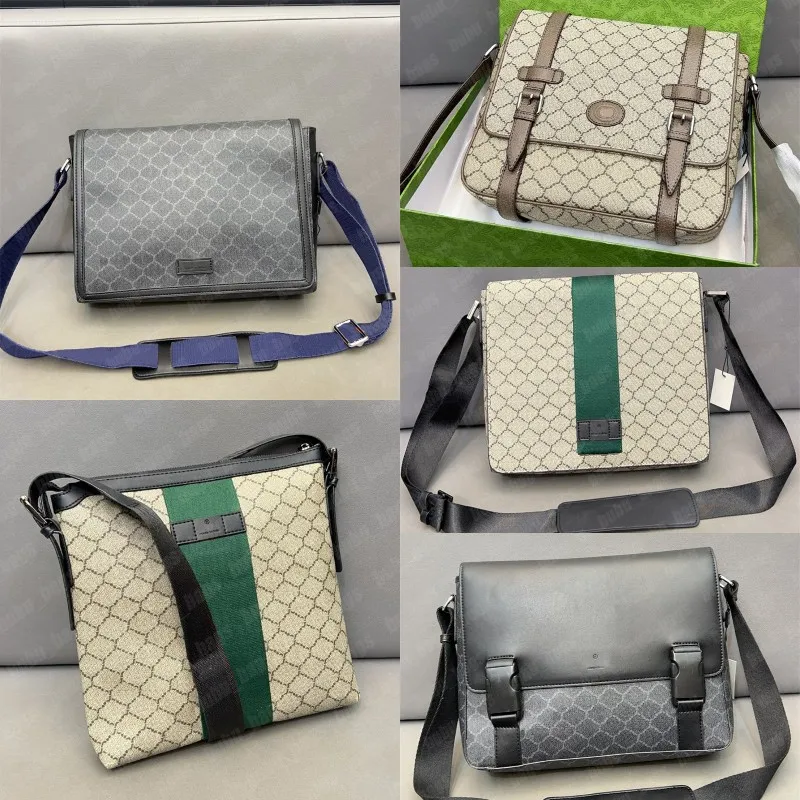 Designer män messagerbag crossbody väskor fyrkantig man portfölj handväska cross body kvinnor dator satchels axel väska messager handväska