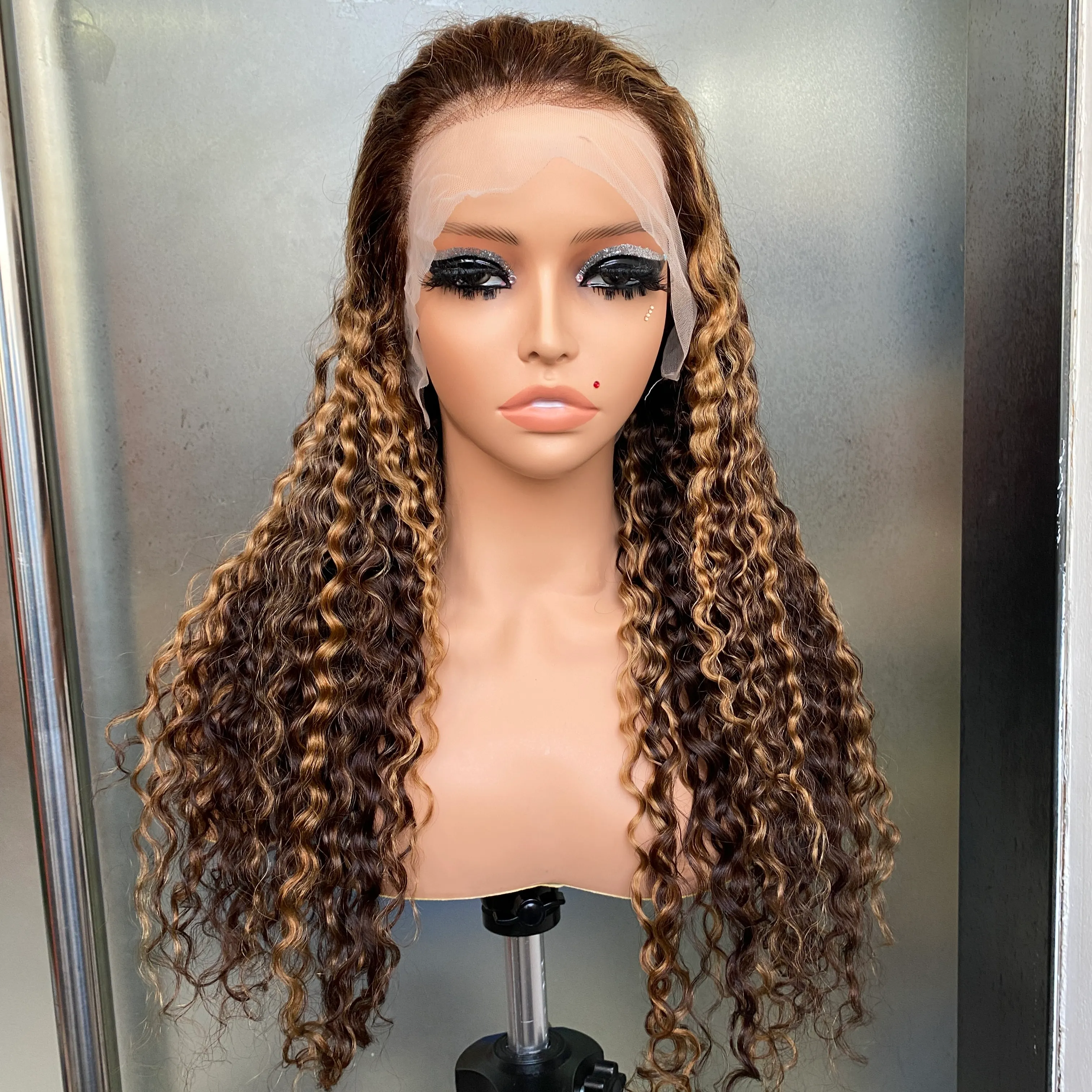 100% Virgin Malaysian lace front wig Wholesale Price Grade 12A 100% Raw Virgin Human Hair Deep  main image 2