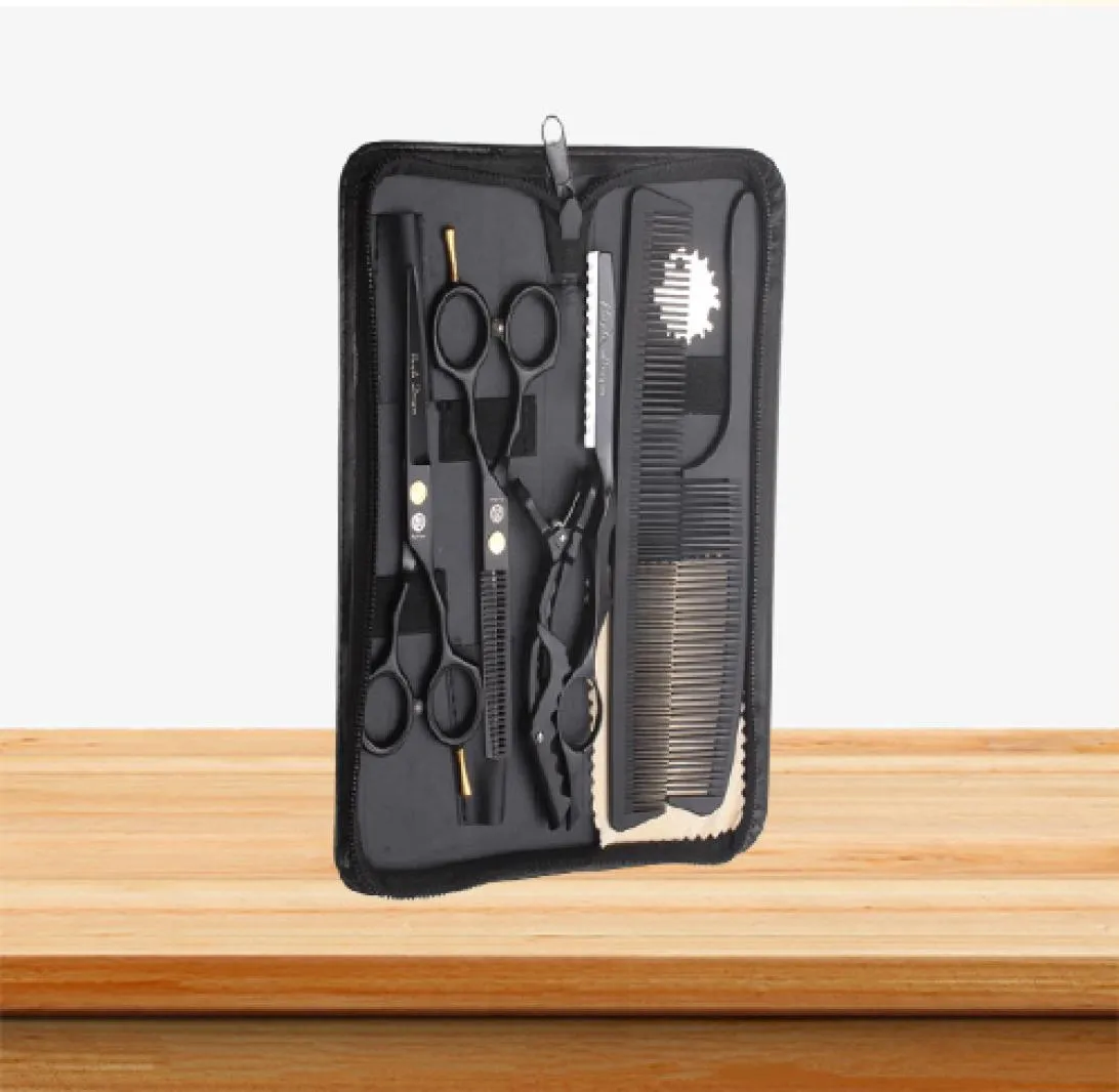 Hair Cutting Scissors Suit 55quot 6quot 440C Thinning Shears Barber