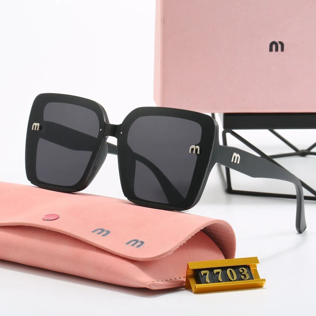 Fashion Miu Sunglasses Designer Ellipse Frame Luxury Sunglasses for Women Radiation Resistant UV400 Personality for Men Retro glasses plate upscale high value