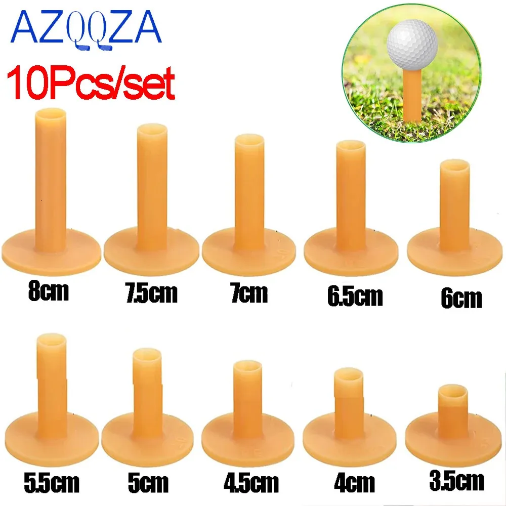 Golf tees 10 adet golf menzili tees set lastik golf tees menzil için golf lastik tees uygulama için menzil sürüş matı karışık boyut 231213