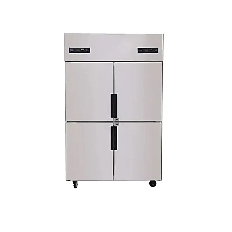 Four-door refrigerator, freezer, commercial kitchen equipment, all steel and copper microcomputer, superior performance, safe and reliable,1200*700*1950