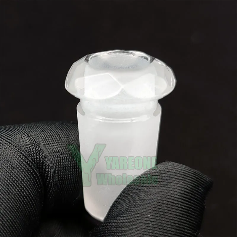 Reductor de vidrio facetado 14 mm a 10 mm Adaptador de junta de bajo perfil Convertidor macho a hembra para fumar pipa de agua Dab Rigs YAREONE al por mayor