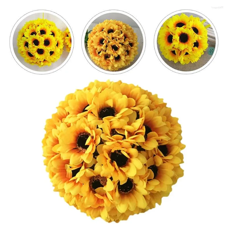 Decorative Flowers Artificial Bedroom Decore Party Adornment Wedding Ornaments Sunflower Fake Ceremony Layout Plastic For