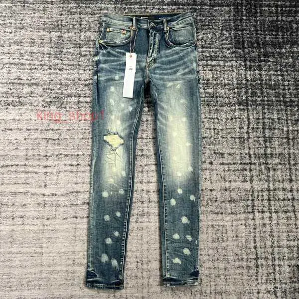 Purples Pants Designer For Men Women Pants Purple Brand Jeans Summer Hole 2023 New Style Brodery Self 17 1lk4