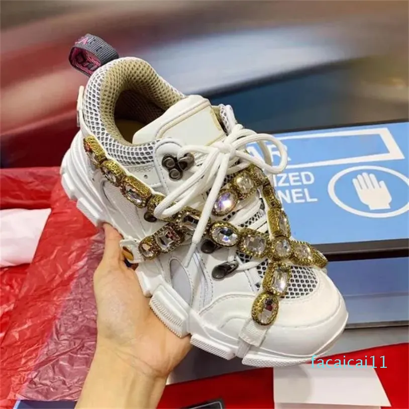 Designer schoenen sneaker met verwijderbare kristallen oversize design outdoor wandelsneaker laarzen herenschoenen leren sneakers platform 35 45