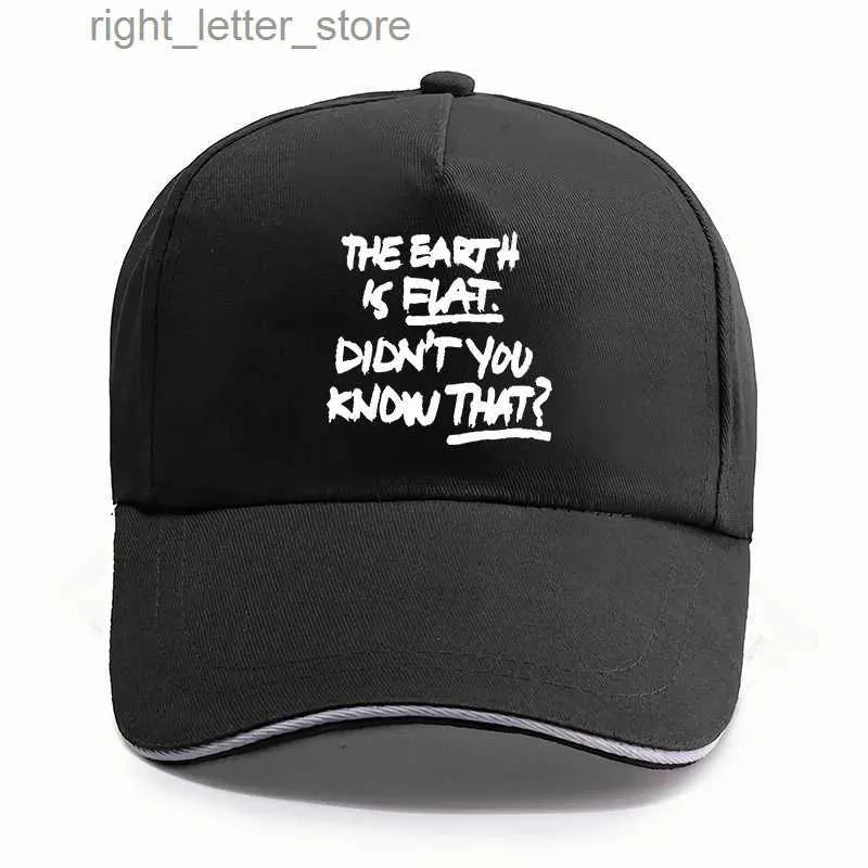Kulkapslar jorden är platt inte visste du att kepsar hatt unisex casual baseball cap för män kvinnor yq231214