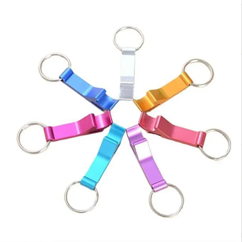 Portable Keychain Aluminum Pocket Key Chain Beer Bottle Opener Claw Bar Small Beverage Keychain Ring