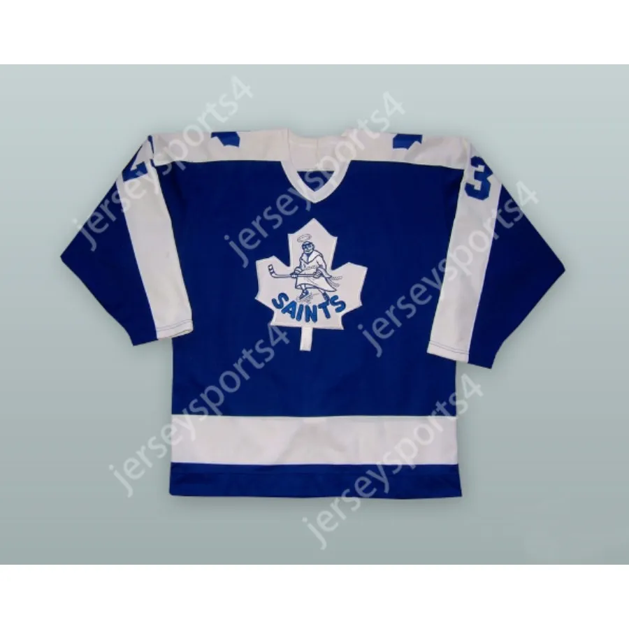 Benutzerdefinierte CLIFF ABRECHT 23 ST. CATHARINES SAINTS BLAUES HOCKEY-TRIKOT NEU Top genäht S-M-L-XL-XXL-3XL-4XL-5XL-6XL