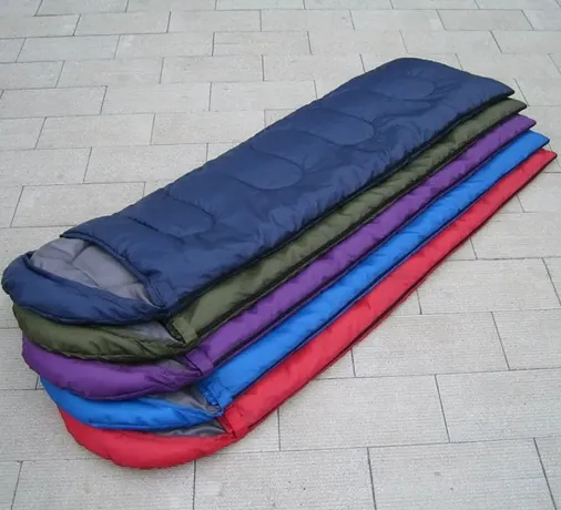 Sac de couchage adulte Sports de plein air Camping randonnée tapis couverture voyage Camping Camping sac de couchage 5 couleurs 490Q