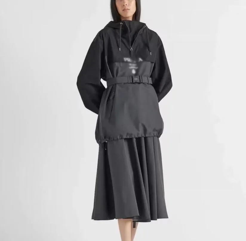 2024 New Spring Women Women's Designer Designer Stacker Windbreaker مع حزام Men Fashion Double Layer Cloats Slim Fit Outwear