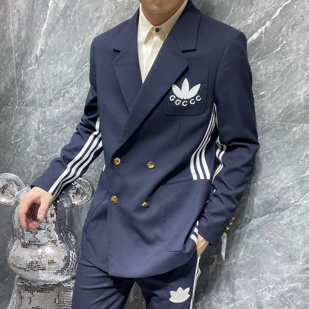 Designer Men Blazer jacket letters Business Casual Slim Fit Formal Suit Blazer Men Suits top pant