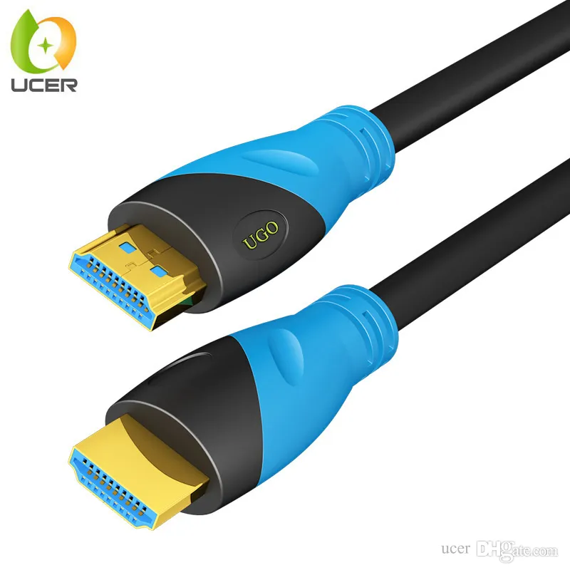 Câble UGO HDMI 2.0 haute vitesse HDR 3D tressé cordon HDMI ARC Compatible pour HD UHD TV ordinateur portable connecteurs de câble réseau