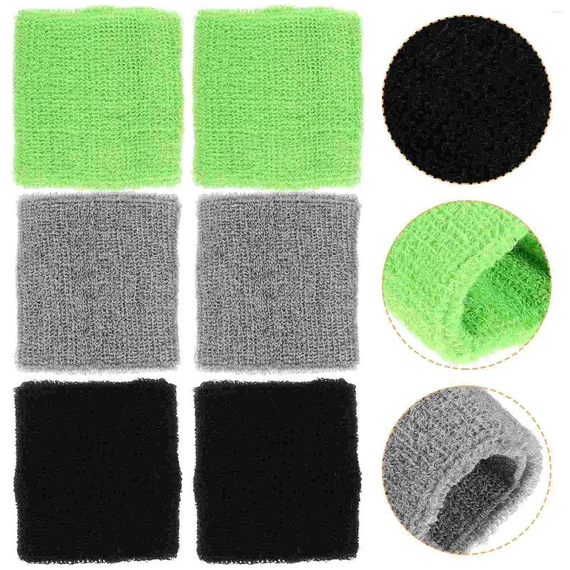 Knee Pads 6pcs Workout Wrist Brace Elastic Wristbands Protector Sweat Bands For Working Out