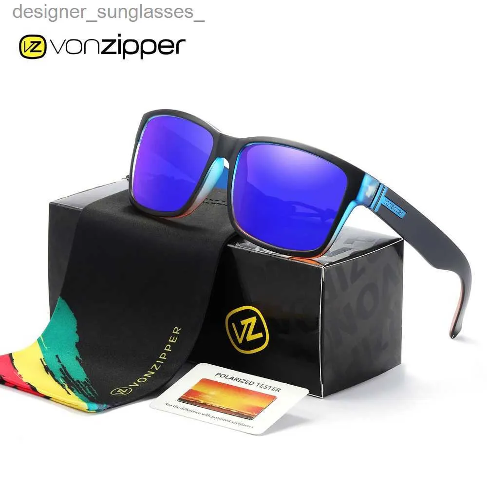 Sunglasses 2022 New Original Brand Vz Von Zipper Sun Glasses Square Polarized Mens Sports Party Eyewear Uv400 9 Colors with Casel231214