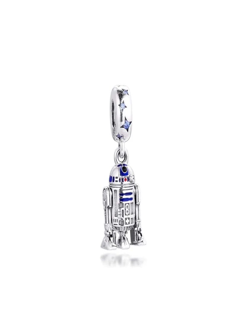 2020 selling 925 Sterling Silver Star Robot Charms Beads Fit Original Bracelet Necklaces Charm Beads Pendant for Jewelry DIY 73835223