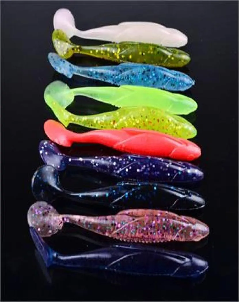 Isca macia 10 cores iscas de plástico sem-fim 11cm6g isca de pesca 10pcsBag JIG Bass Tackle2586443