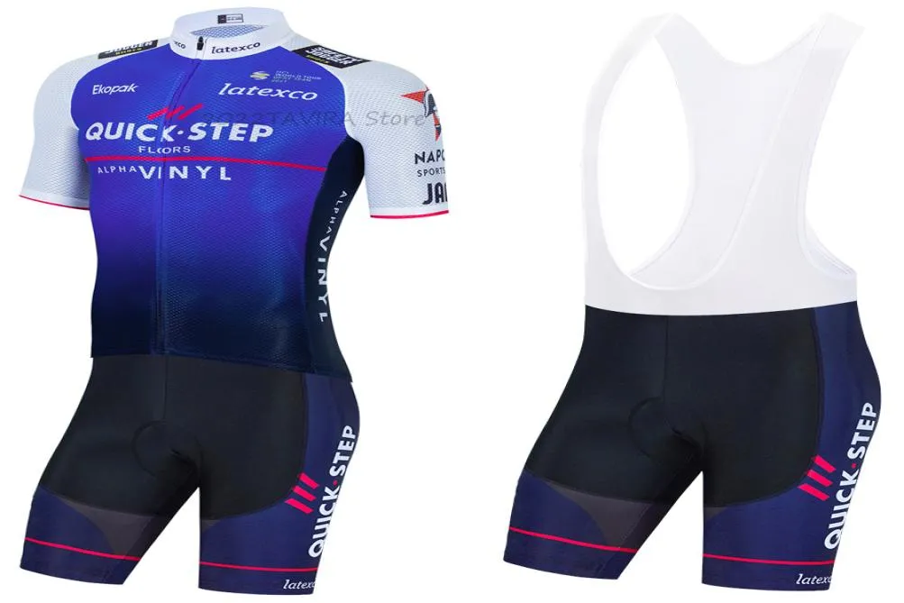 QuickStep 2022 QAZAQSTANサイクリングジャージー20DショーツMTB MAILLOTバイクシャツダウンヒルプロマウンテン自転車衣料スーツ1909593