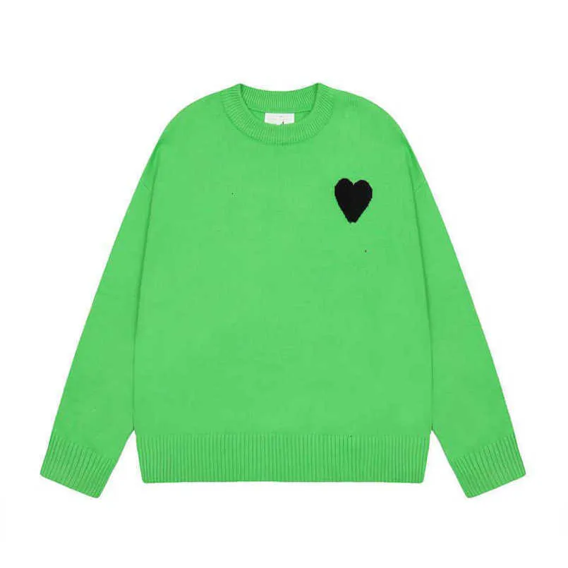 Amis Sweater Fashion Amisweater Paris Cardigan Hommes Femmes Designer Chemises tricotées High Street Imprimé un motif de coeur Col rond Tricots Hommes Am i Jumper 5via